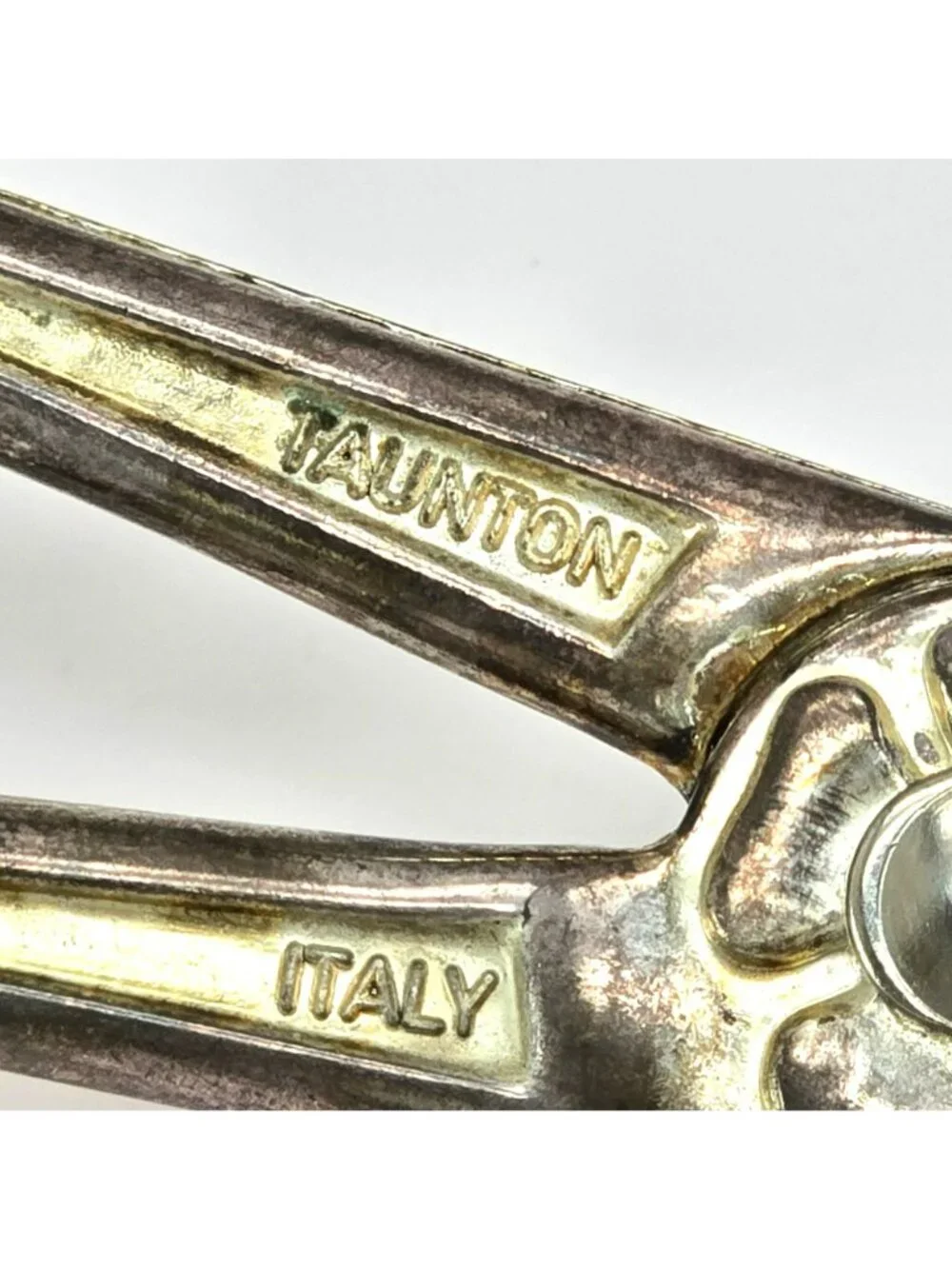Vintage Taunton Italy Silver-Plated Pastry Tongs Scissor Style VL5061
